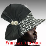 Whittall & Shon Black Pearl Opulent Jewel Encrusted Bucket Hat 2520 FABERGE Spring 2022