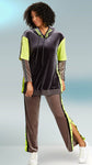 Donna Vinci Grey Lime Tunic & Pant Set 21010 Spring 2022