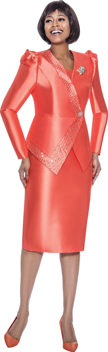 Terramina 7919 Coral Suit Holiday 2022 My Dress Co by Dress Code