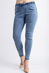 Vocal Denim Plus Size Denim Leggings Pant with All over Stones 12579PXI Spring 2022