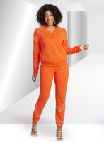 DV Sport Orange Fashion Jogger Set 21013 Spring 2022