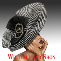 Whittall and Shon Souffle Black & White Fashion Hat 2854 Spring 2022