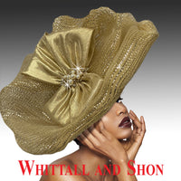 Whittall and Shon Souffle Gold Fashion Hat 2854 Spring 2022