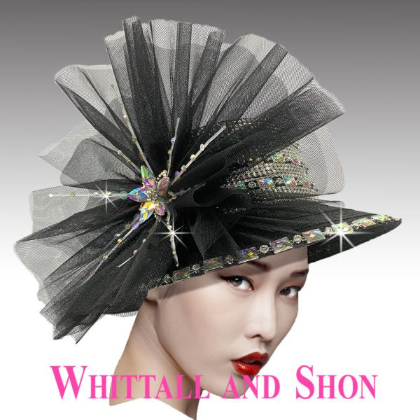 Whittall and Shon Cosmos Black Fashion Hat 2859 Spring 2022