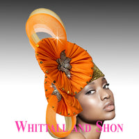 Whittall and Shon Gemini Bubble Orange & Gold Fashion Hat 2886 Spring 2022