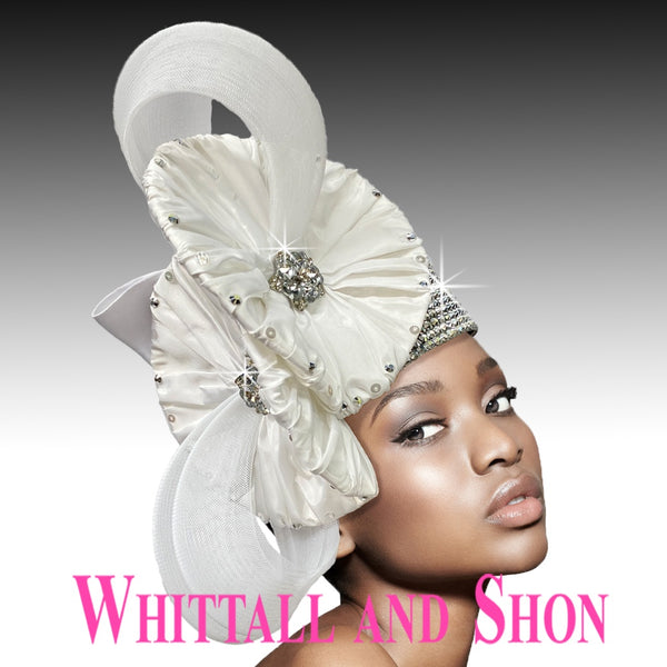 Whittall and Shon Gemini Bubble Silver & White Fashion Hat 2886 Spring 2022