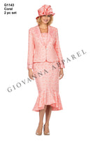 Giovanna Coral Skirt Suit G1143 Spring 2021