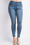 Vocal Plus Size Denim Washed Denim Pant with all over Stones IM1072PX Spring 2022