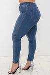 Vocal Plus Size Denim Pant with Stones on Sides IM1443PX Spring 2022